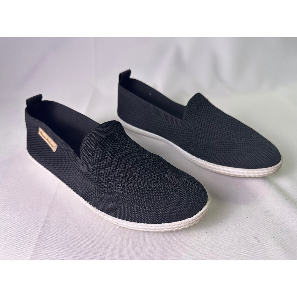 Tommy Bahama Women Size 9.5 Black Woven Mesh Slip On Comfort Travel Espadrilles